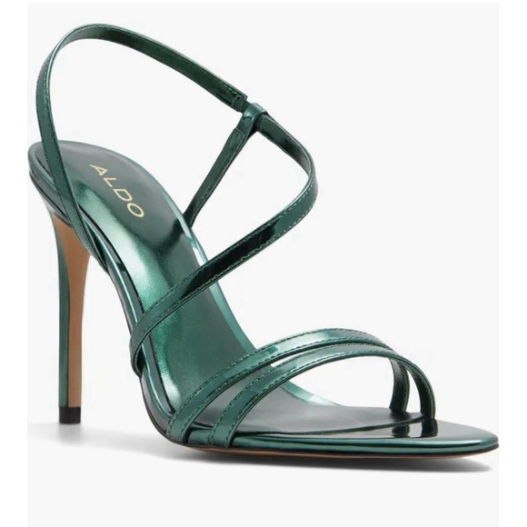 ALDO Twila Slingback Heel Sandal Women's Size US 7 Dark Green - Picture 1 of 13